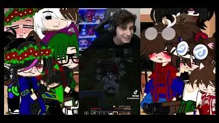 pac e mike e cellbit e roier e felps e fit e bagi e pepito reagindo a tik tok do QSMP novo Br