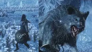 Dark Souls III: Ashes of Ariandel: БОСС: Хранитель могилы чемпиона и великий волк, хранитель могилы.