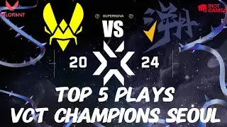 TE vs VIT  Top 5 Plays | VCT  Champions Seoul  |  Groups | Valorant
