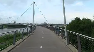 Bikecam: De Nesciobrug over Amsterdam Rijnkanaal tussen Diemen Noord en IJburg