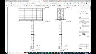 Structural plan of Steel billboard advertising. #steel #tekla #viral #aisc #eurocode #design #dlubal