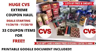 HUGE CVS EXTREME COUPON HAUL DEALS STARTING 11/24/19~33 ITEMS ALL FOR FREE! PLUS GIVEAWAY TIME ❤️