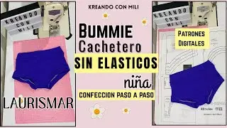 CACHETERO SIN ELASTICOS PARA NI&Ntilde;A FACIL DE COSER (PATRONES DIGITALES)