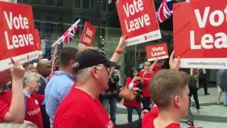 Nathan Gill attends a Vote Leave rally in Cardiff