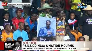 Raila Odinga's last march | Mourners view the body of Raila Odinga at Mamboleo Grounds, Kisumu