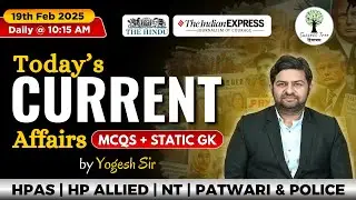 Himachal Pradesh | Current Affairs 2025 | 19th February: Ace Your Exams! | Success Tree HP
