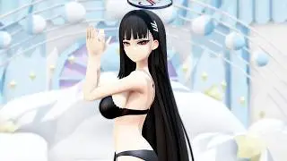 【MMD】調月リオが徐々に脱ぎながら極楽浄土/Rio GokurakuJodo #mmd #ブルーアーカイブ #ブルアカ #BlueArchive【紳士向け】