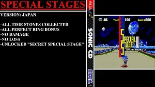Sonic CD [Japan] (Sega Mega CD) - (Special Stages - All Time Stones + Secret Special Stage)