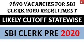 Likely Cutoff of SBI Clerk Pre 2020 State Wise | SBI Clerk Prelims Exam Analysis 2020