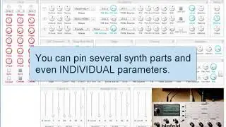 Pin parameters with the Softknobs editor for Blofeld