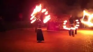 Ukrainian wedding reception fire show