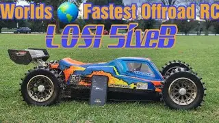 104MPH WORLDS Fastest OFFROAD RC Losi 5ive B, ONYX lipos #newstatus #amazing #best#comment#art #losi