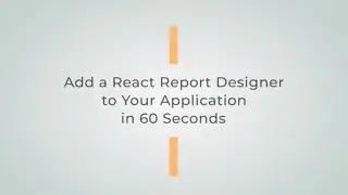 How to Add a React Report Designer to Your Application in 60 Seconds