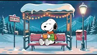 Cozy Winter Reading with Snoopy ❄️📚| Warm Jazz Playlist for Study Time & Mental Focus