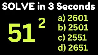 Square any 2 digit number in 3 seconds I Crazy Math Trick