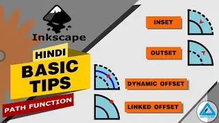 Inkscape Basic Tips | Path functions 05 | Inset, Outset ,Dynamic offset,Link offset | Hindi tutorial