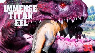 OverhaulDino X Ark Survival Hardcore Battling the IMMENSE TITAN Eel BOSS FIGHT