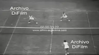 Tennis - Francoise Durr and Darlene Hard vs. Margaret Court and Virginia Wade 1969 FOOTAGE ARCHIVE