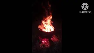 Hypnotic flames and crackling sounds of a wood fire