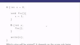 Programming Languages: Scope rules - 1