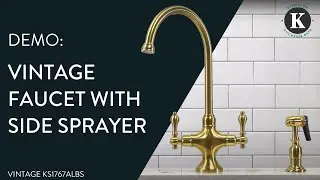 Vintage Kitchen Faucet with Side Sprayer - KS1767ALBS