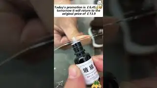 Fix glass in 10 seconds! Smooth, scratch-free results with glass repair fluid