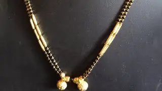 Short mangalsutra double layer chain design//Mangalsutra design making at home 