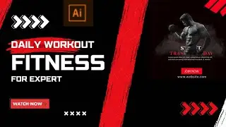 Fitness GYM Poster design in illustrator tutorial for beginners #illustrator #graphicdesign