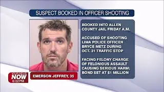 Suspect booked in October 31st shooting of Lima police officer