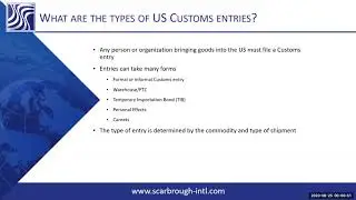 US Customs Formal entry vs informal entry
