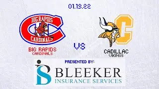 Big Rapids Cardinals vs Cadillac Vikings | Varsity High School Hockey