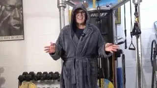 Men's  Plush-Long Hooded Fleece Bathrobe by NY Threads