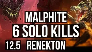 MALPHITE vs RENEKTON (TOP) | 6 solo kills, 7/1/2, 600+ games, 1.0M mastery | BR Grandmaster | 12.5
