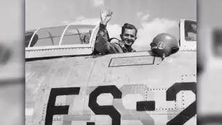 Woman walks in her father's footsteps 80 years after the WWII pilot's evacuation from Nazi POW camp