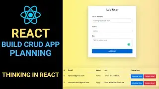 Create a CRUD App with React : React component tree planning | Thinking in React | Part 2