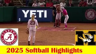Missouri vs #15 Alabama Softball Game Highlights 4 25 2025