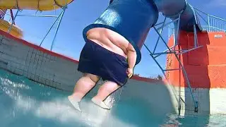 he got stuck in a TIGHT water slide&hellip;