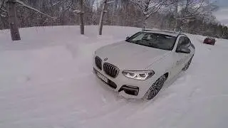 BMW X4 M40d G02 - POV Test Drive in the Snow