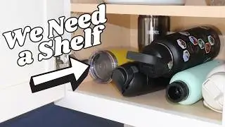 DIY Water Bottle Shelf: Easy Kitchen Cabinet Organizer