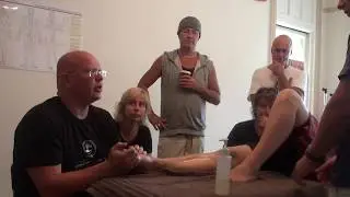 Deep tissue massage therapy. Sydney Raynor massage therapy course. Leg massage and foot massage.