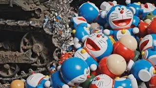 Doraemon Toys Crush by tank | Cartoon Waala Video| 