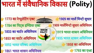 भारत का संवैधानिक विकास | 1773 रेगुलेटिंग एक्ट से 1813 चार्टर एक्ट तक