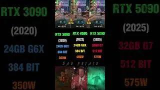 RTX 3090 vs RTX 4090 vs RTX 5090 - 3 Gen Evolution?🔥 #pcgaming #benchmark #nvidia