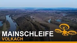 Mainschleife bei Volkach von oben - 4k