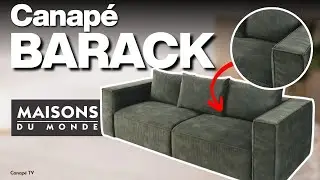 Avis canapé BARACK Maisons du Monde : superbe en velours, mais pas pour tous - Canapé TV