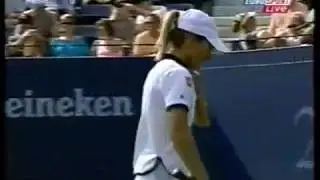 Serena Williams vs Justine Henin - 2001 US Open R4 Highlights