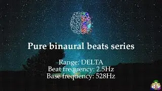 Pure binaural beat 2.5Hz Delta waves 528Hz
