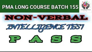PMA Long Course 155 Initial Test Preparation | Non Verbal Intelligence Test | Intelligence Test