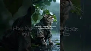 Help the cat get an umbrella by like and subscribe #shorts #cat #kitty