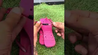 O jeito diferente de usar o chinelo  de dedo #IdeiaCriativa #ChineloDeDedo #GambiarraDoDia